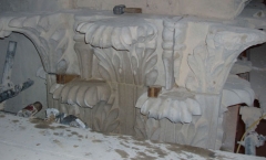 Carved stone blocks - installed Carved stone blocks - installed