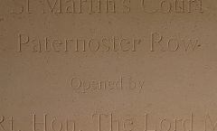 Stone plaque - unveiled - Lord Mayor London Stone plaque - unveiled - Lord Mayor London