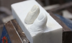 Model with marble carving Model with marble carving