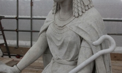 Statue with repaired crook Statue with repaired crook