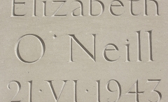 Gravestone hand carved stacked format Gravestone - hand carved - stacked format