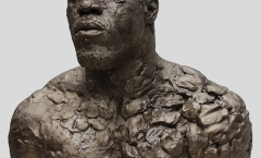 Life size bust - coloured plaster Life size bust - coloured plaster