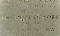 Carved stone plaque - York Minster Carved stone plaque - York Minster