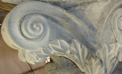 Architectural volute - carved leaves Architectural volute - carved leaves